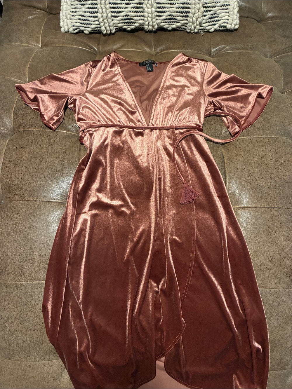 Forever 21 Rust Velvet Dress